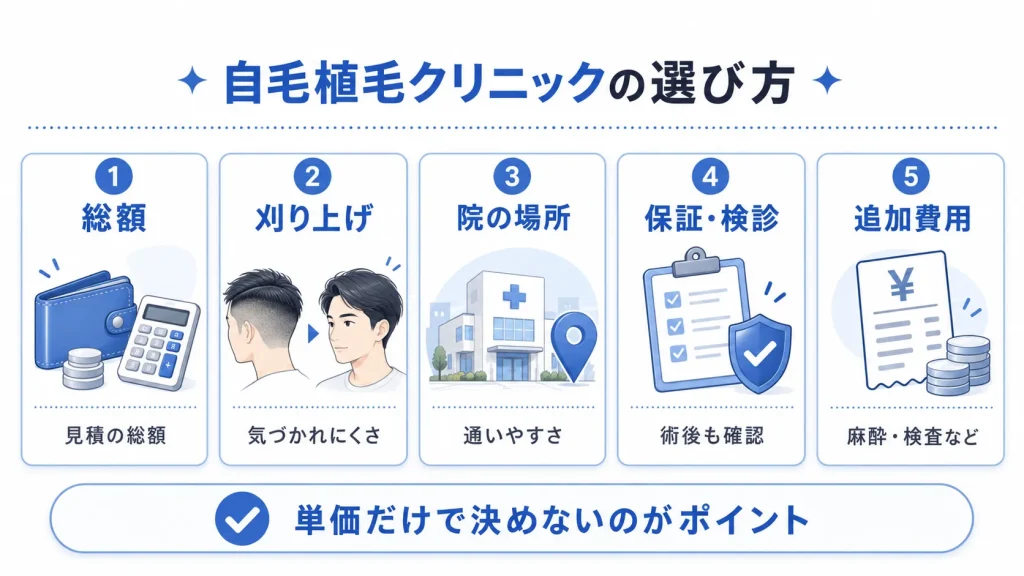 自毛植毛クリニックの選び方