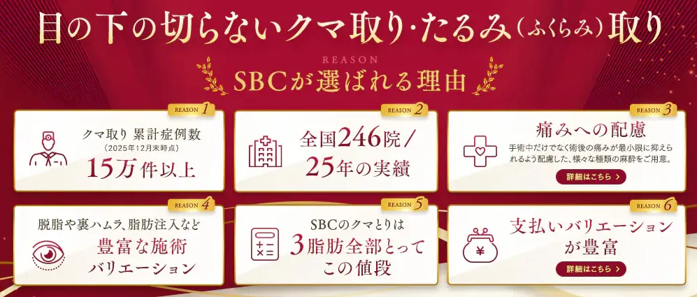 湘南美容外科のクマ取り詳細