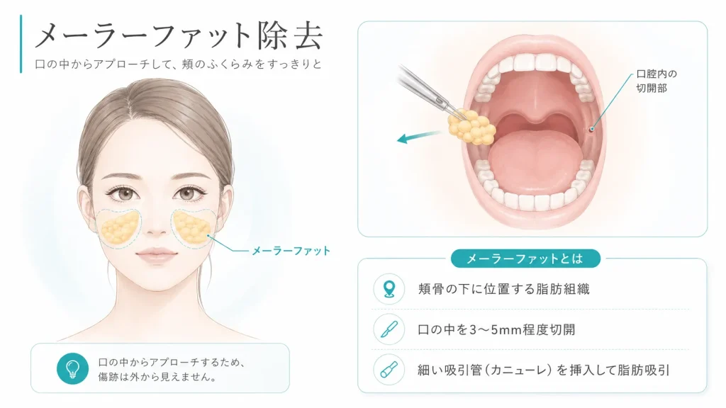 メーラーファット除去の解説図