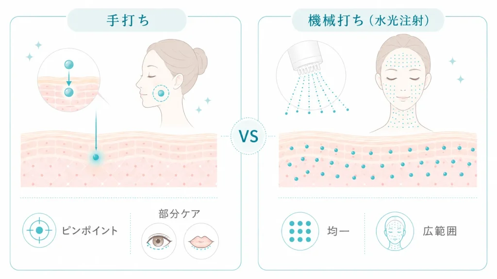 リジュラン注射の手打ちと水光注射